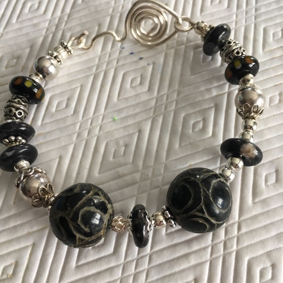 Jewelry by Gay Lynn Jewelry - Handcrafted bangle with silver wire